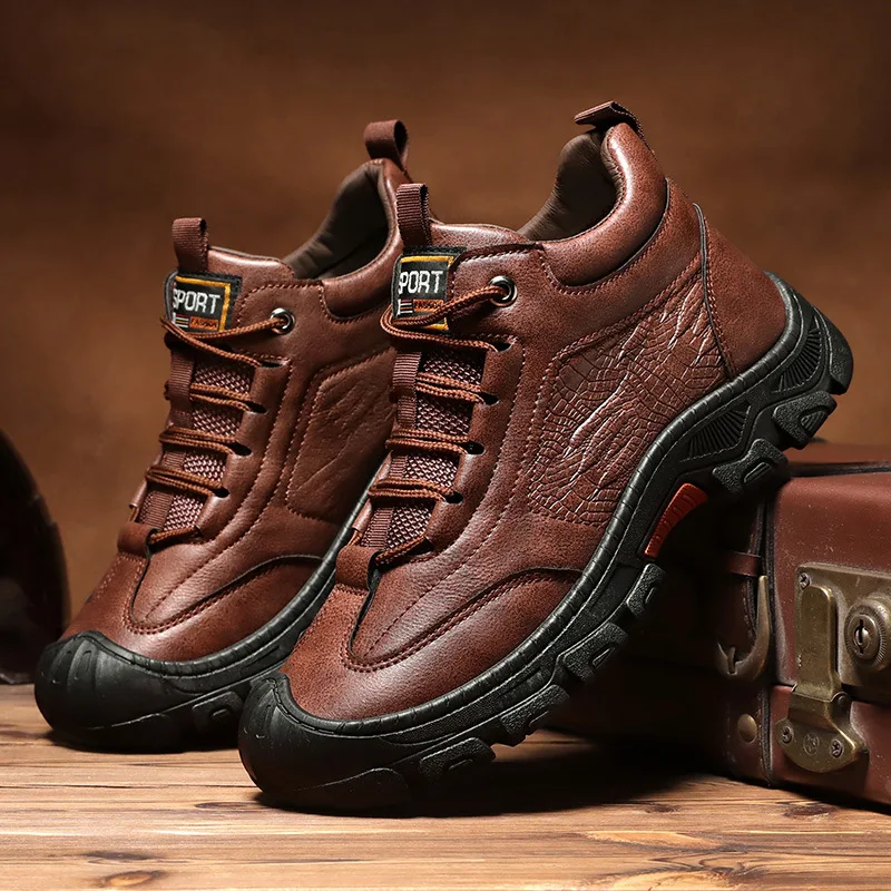 

Men's shoes spring autumn new outdoor non-slip wear-resistant sports fashion casual leather shoes work kitchen labor insurance