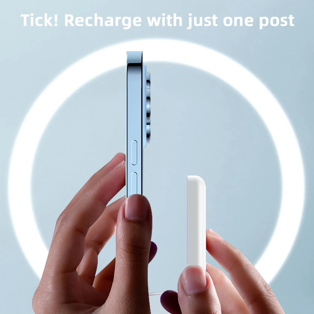 Banco de energ&iacute;a inal&aacute;mbrico magn&eacute;tico port&aacute;til, 1:1, para iphone 12, 13Pro, 12Pro, Max, 5000mAh, Mini bater&iacute;a externa para tel&eacute;fono m&oacute;vil-1