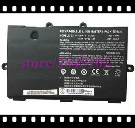 Аккумулятор для ноутбука CLEVO P870DM3 P870DM2 P8700S 15 12 в 89 Вт/ч фонарь 6 87 P870S 4271