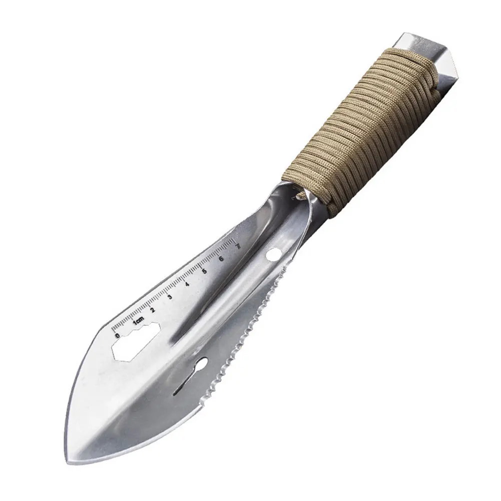 

Stock-Small Shovel With Nylon Rope Multifunctional Hand Shovel Lightweight Backpacking Trowel Portable Shovel Gardening Tools