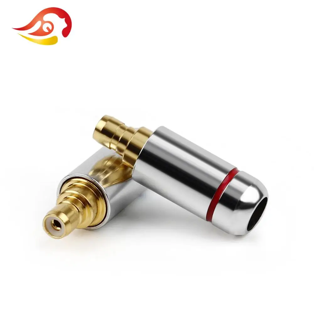 QYFANG позолоченный штырь для наушников из алюминиевого сплава адаптер аудио