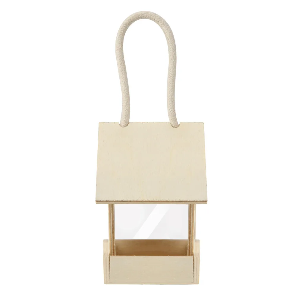 Деревянная кормушка для диких птиц Висячие кормушки смотровое окно садового