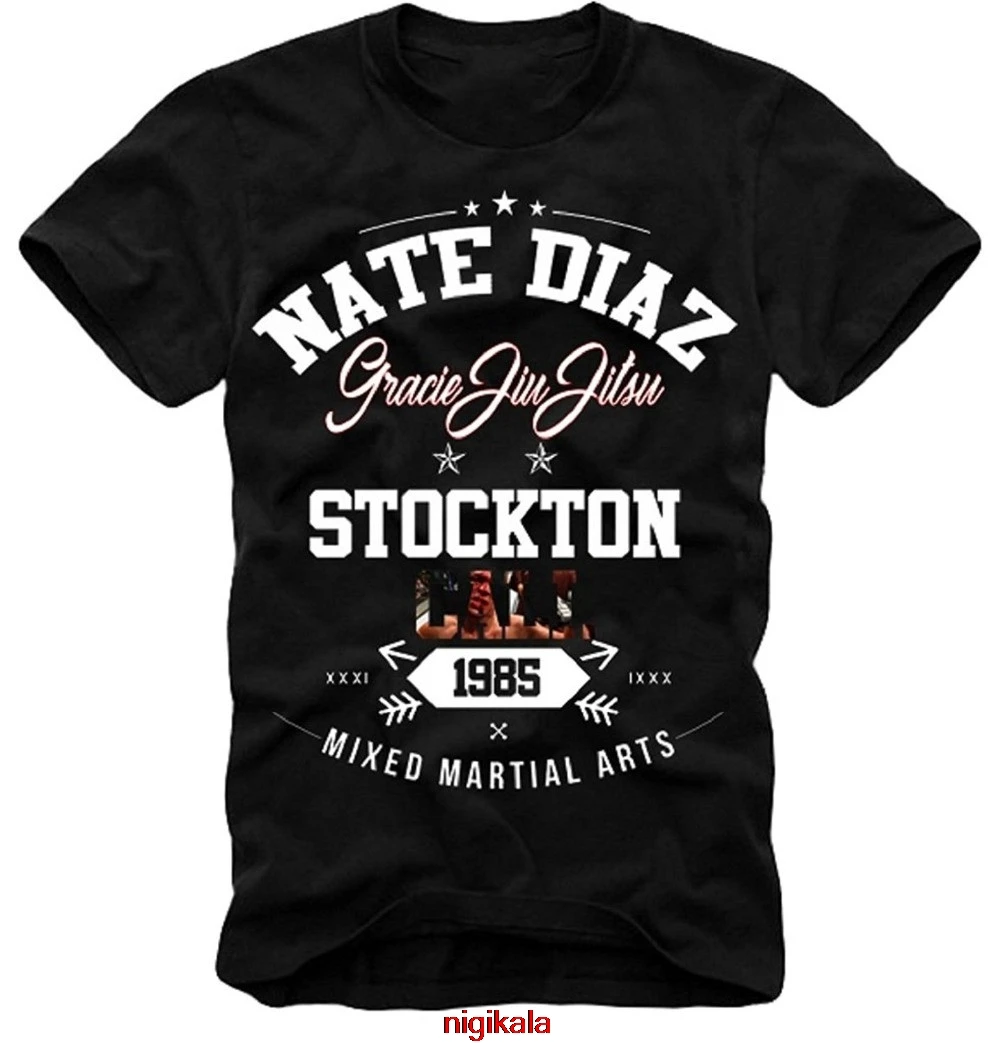 Мужская мода Нейт Диас футболка Conor Mc Gregor Nick S 3Xl черные с коротким рукавом мужские