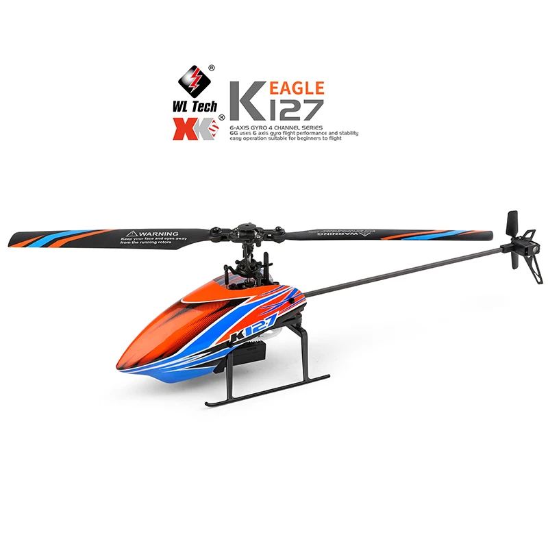 WLtoys вертолеты K127 2 4 ГГц 4CH 6-Aixs гироскоп с одним лезвием Пропеллер мини RC вертолет