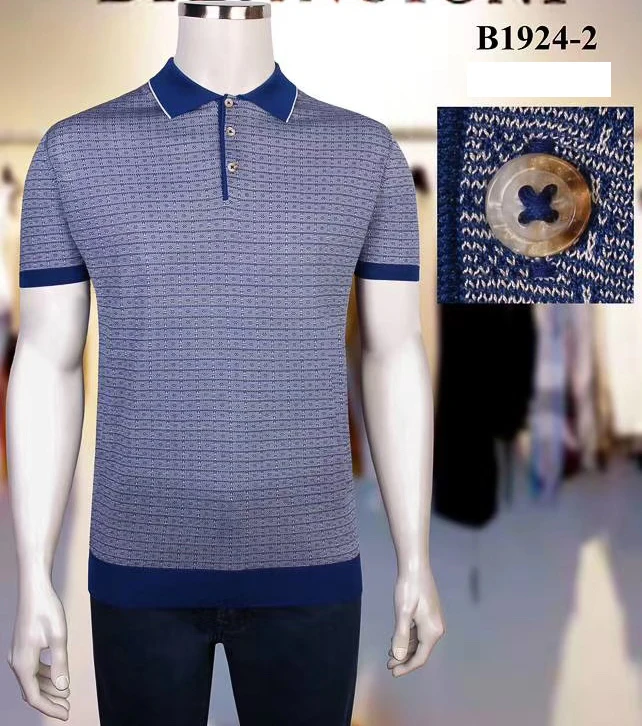 

Billionaire 2021 t-shirts shirtsShort sleeve silk clothes lapel t shirt for men Free shipping size M~4XL