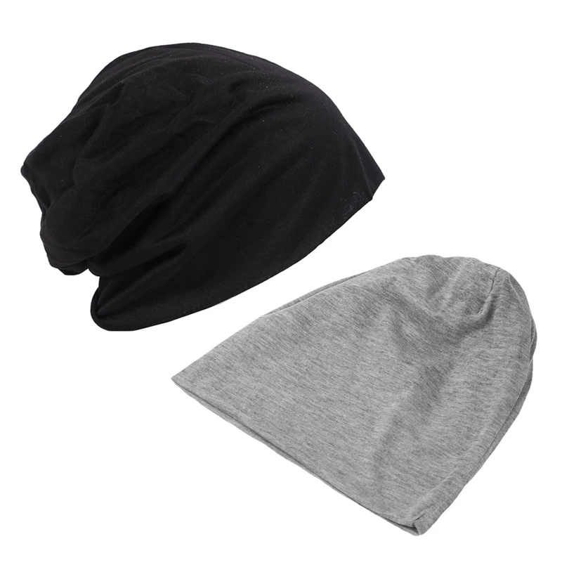 Фото Облегающая шапка для мужчин и женщин однотонная вязаная кофта в стиле хип-хоп