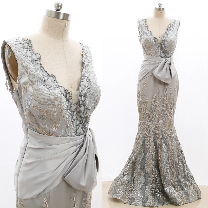 

Stock Clean Prom Dresses Gray Evening Gown 20210223-031