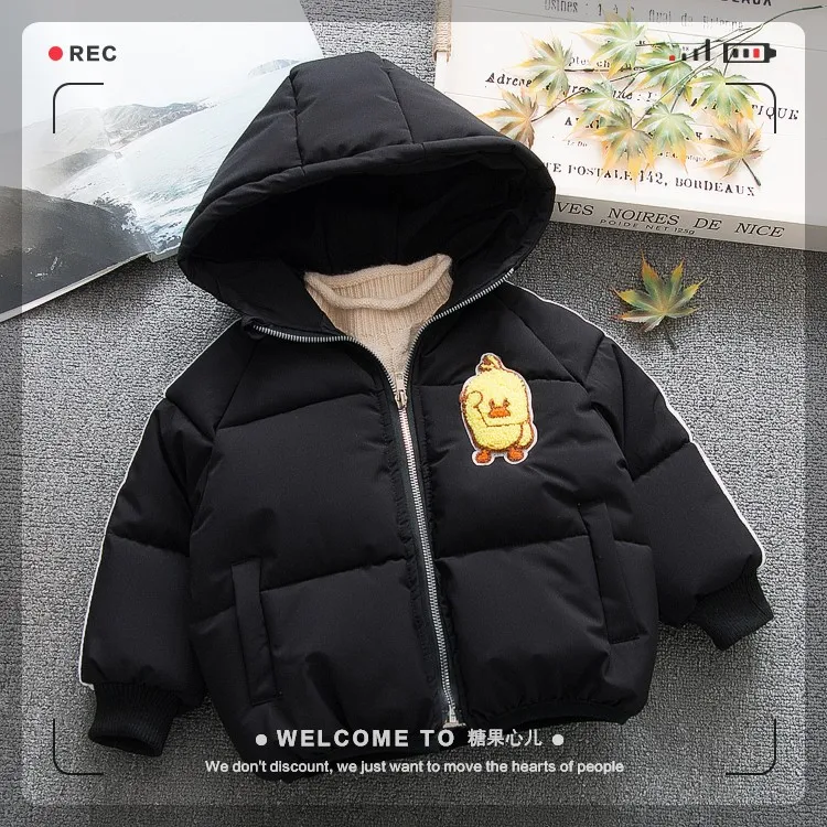 2019 New Winter Fashion Girls Boys Outerwear Coats Yellow Duck Cotton-padded Jackets Kids Jacket | Детская одежда и обувь
