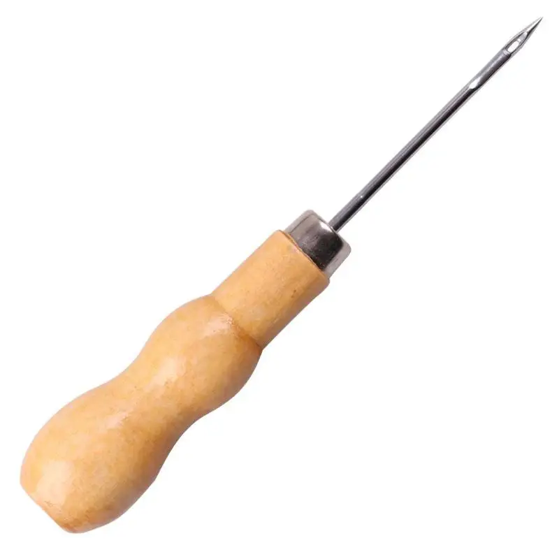 Ручной БРОШЮРОВЩИК Awl для шитья деревянных ручек инструмент ремонта кожаных