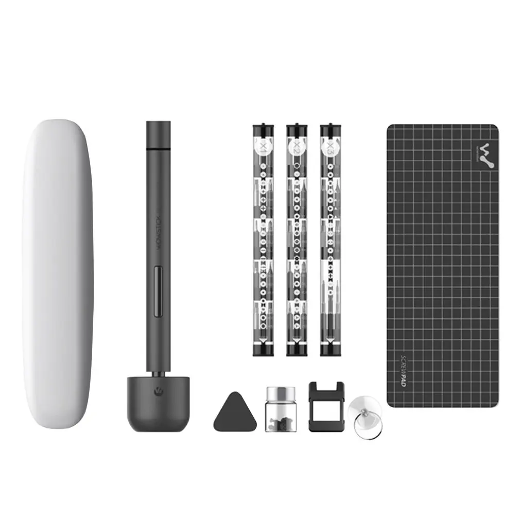 WOWSTICK 1F+ мини электрический шуруповерт перезаряжаемый беспроводной набор отверток с светодиодный литиевой батареей