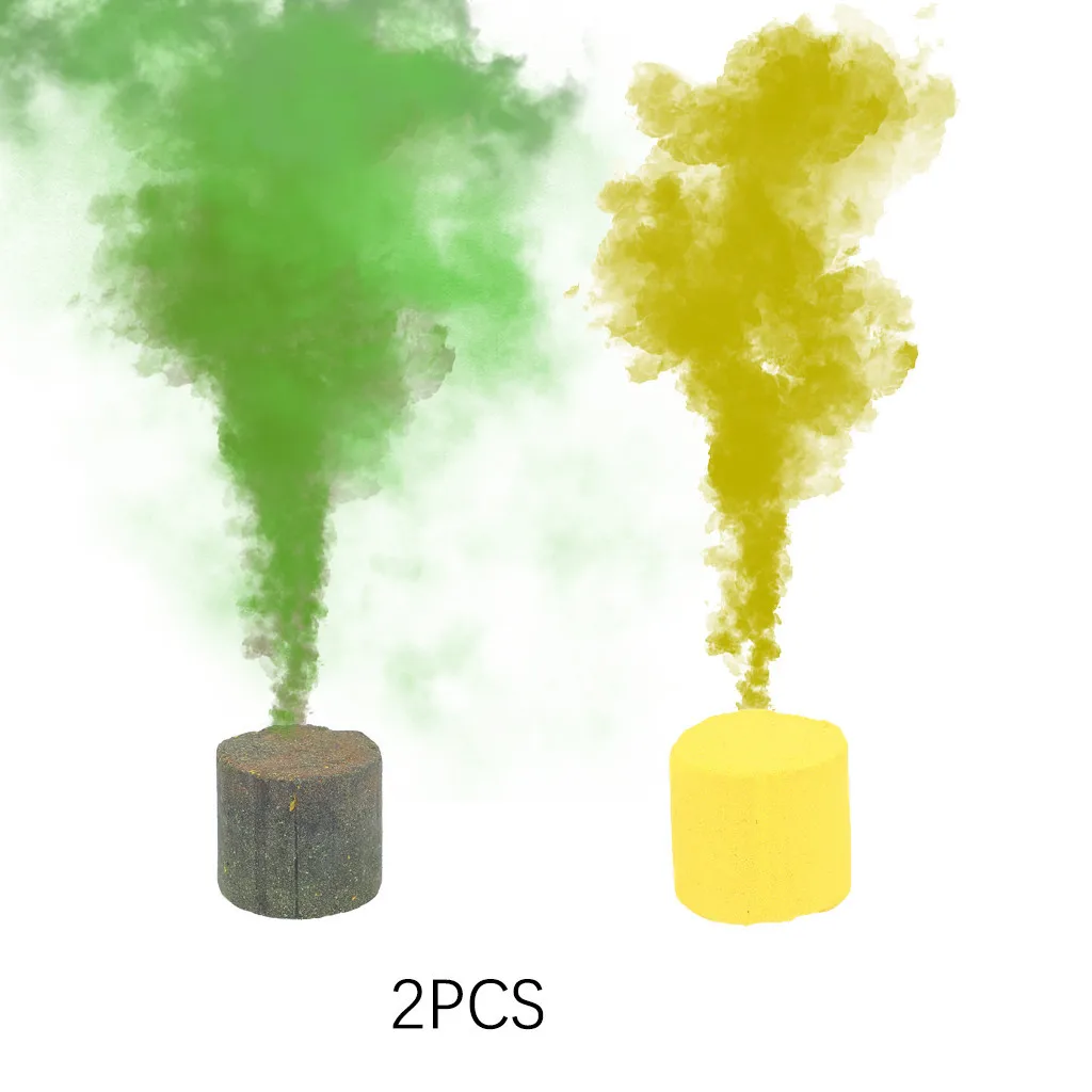 2pcsYellow Green Дымчатый торт 1-6 шт. реквизит для фотосъемки дым 1 шт. красочный дымовой эффект шоу круглая бомба сценическая фотография помощь Игрушка Подарки W801 - Цвет: 2pcsYellow Green