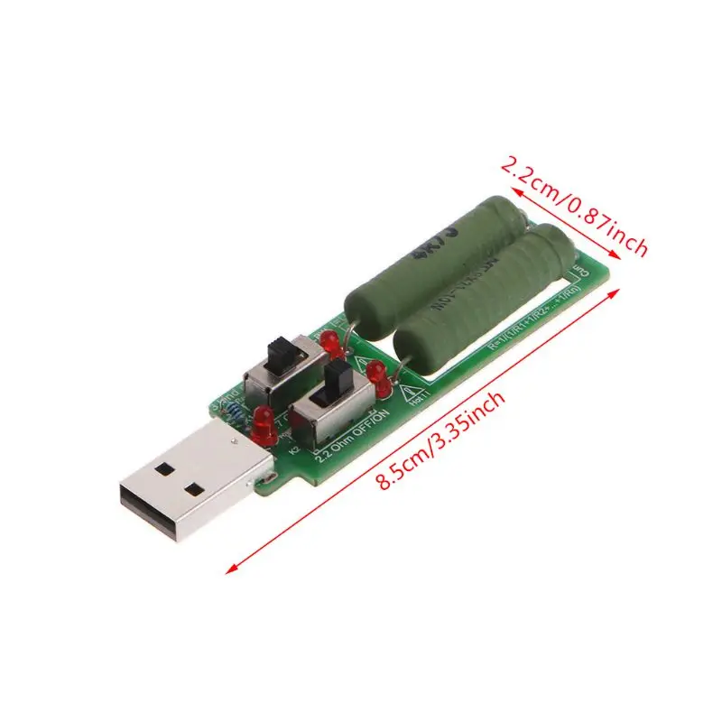 USB резистор электронная нагрузка w/переключатель Регулируемый 3 тока 5V тестер