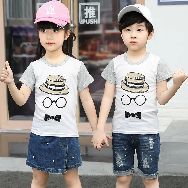 Летняя футболка для мальчиков и девочек новые модные летние детские топы отдыха