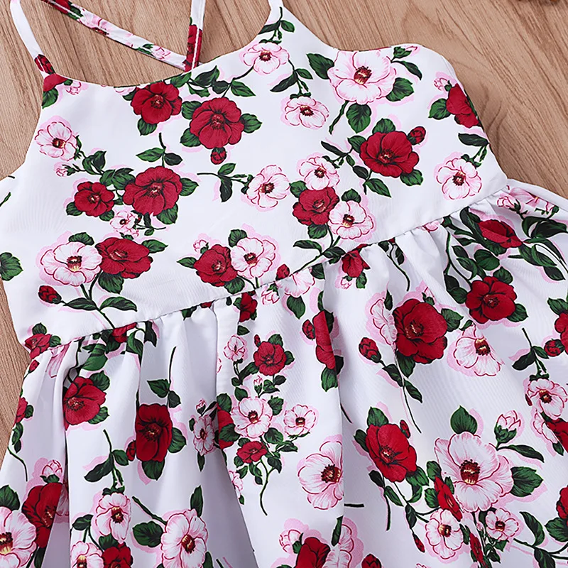Lovely Princess Dress Sleeveless Backless Floral Vestidos Baby Girl Clothes Summer Wholesale Lots Bulk | Детская одежда и обувь