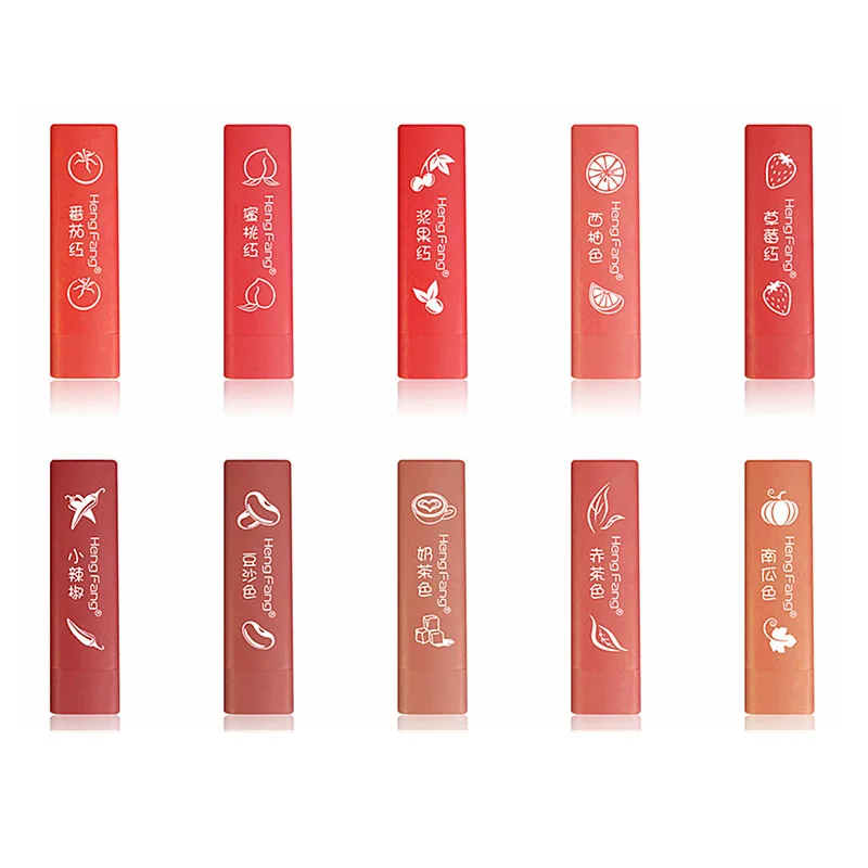 10 шт./кор. красные губы Batom матовая бархатная губная помада Профессиональный