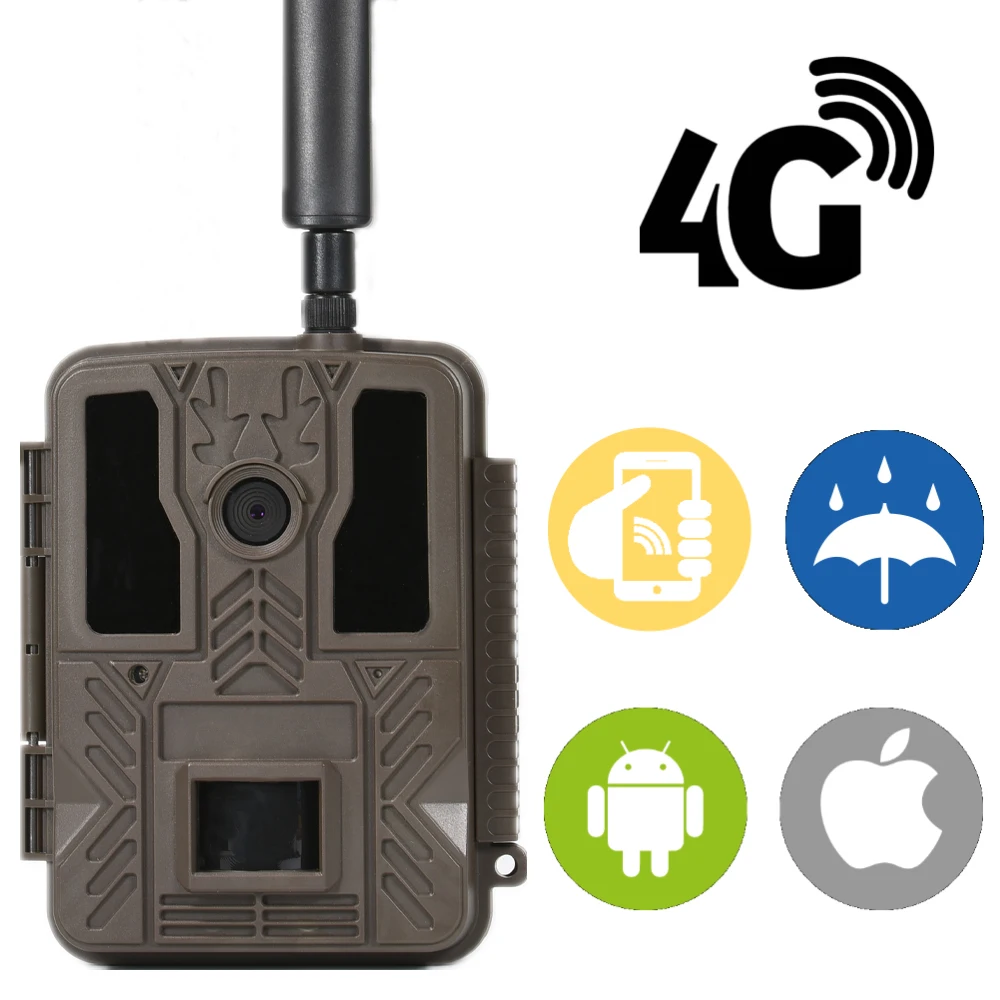 

Охотничья камера 4G HD, с автоматическим спуском, ночным видением, водонепроницаемая, три режима, для бездорожья