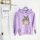Худи Junior с милым принтом Тоторо, свободная толстовка в Корейском стиле, свитшот, Осеннее уличное худи, милые пуловеры, одежда с капюшоном