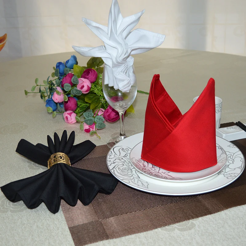 10 шт. свадебные украшения обеденный рандец белый красный черный 100% хлопок