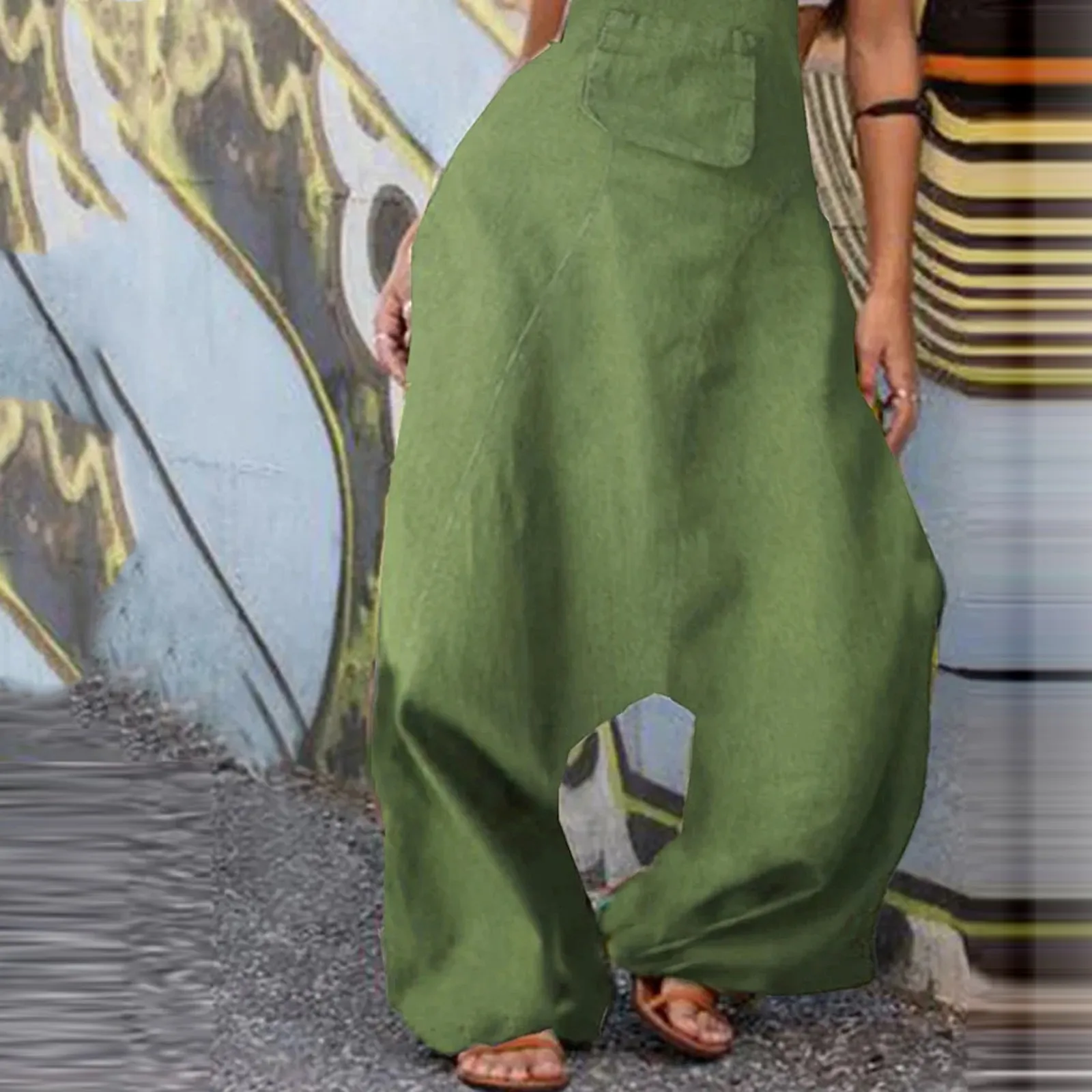 

2021 Women Solid Loose Romper Casual Ladies Button Pocket Long Playsuit Overalls Female Jumpsuit Clothes enteritos mujer verano