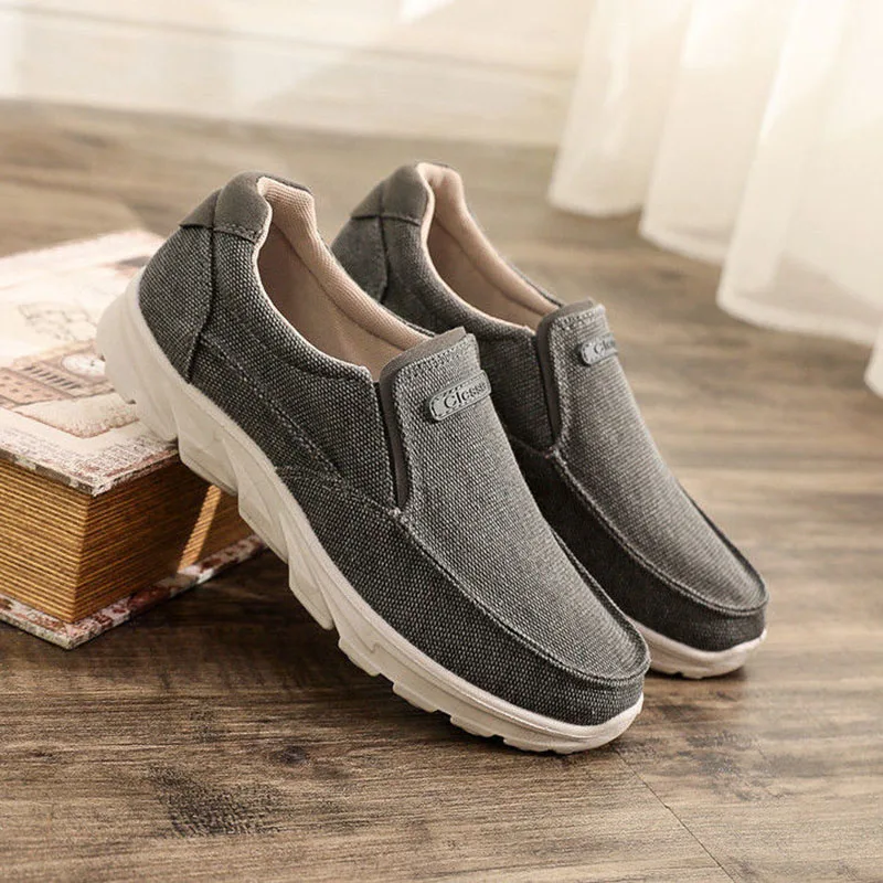 

Men Shoes Loafers Spring Autumn Breatherable Comfortable Non-slip Canvas Casual Shoes Big size 4748 chaussure homme Loafers Male