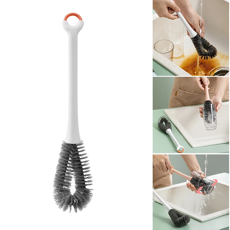 

Многофункциональная щетка для чистки бутылок с водой, питатель PP, очиститель с длинной ручкой C66