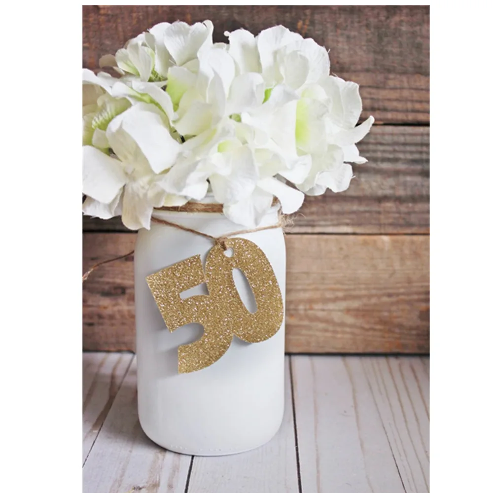 Заказные Свадебные юбилейные ярлыки украшения 50-го дня рождения