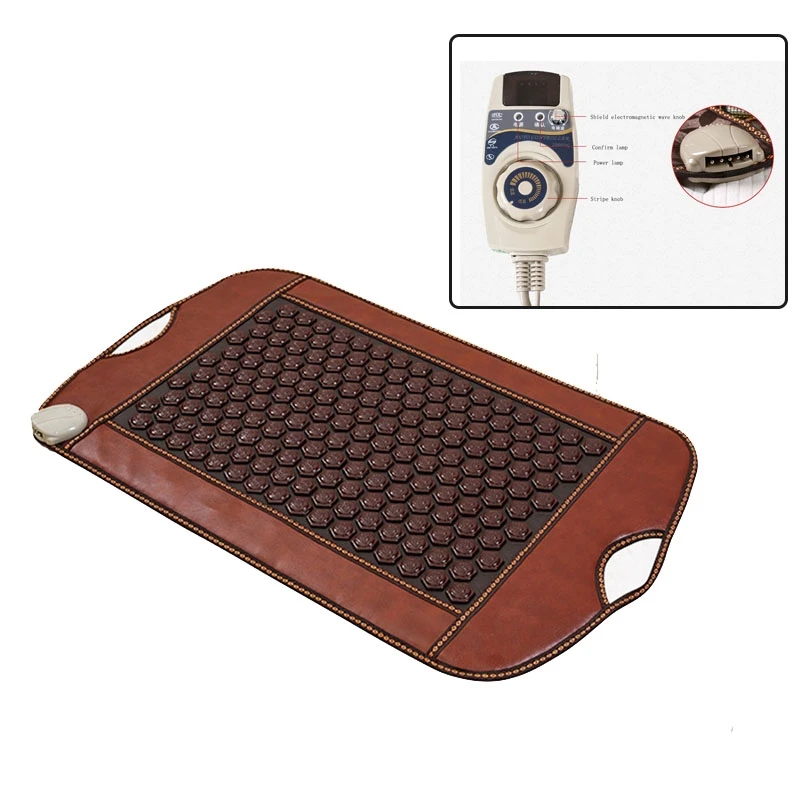 220 v home jade germanium stone therapy carpet care massage cushion warm stomach electricity heating pedicures blanket 87*48cm