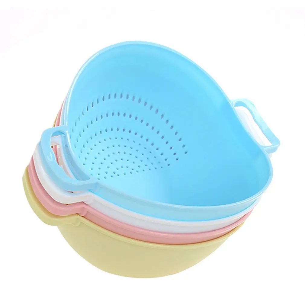 Wonderful Double Handle Rice Washing Machine Basket Kitchen Wash Sieve Strainer Tool Helper | Дом и сад