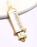 20pcs50pcs100pcs nurse hat doctor medical tools stethoscope syring diy key chain metal charm pendants jewelry making diy gifts