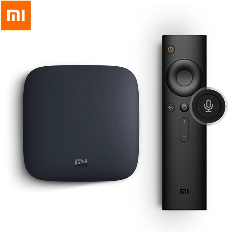 Black Xiaomi Mi ТВ-бокс 3 Smart 4K Ultra HD 2G 8G Android 8,0 Movie WiFi Google Cast Netflix Red Bull медиаплеер приставка - Цвет: Black