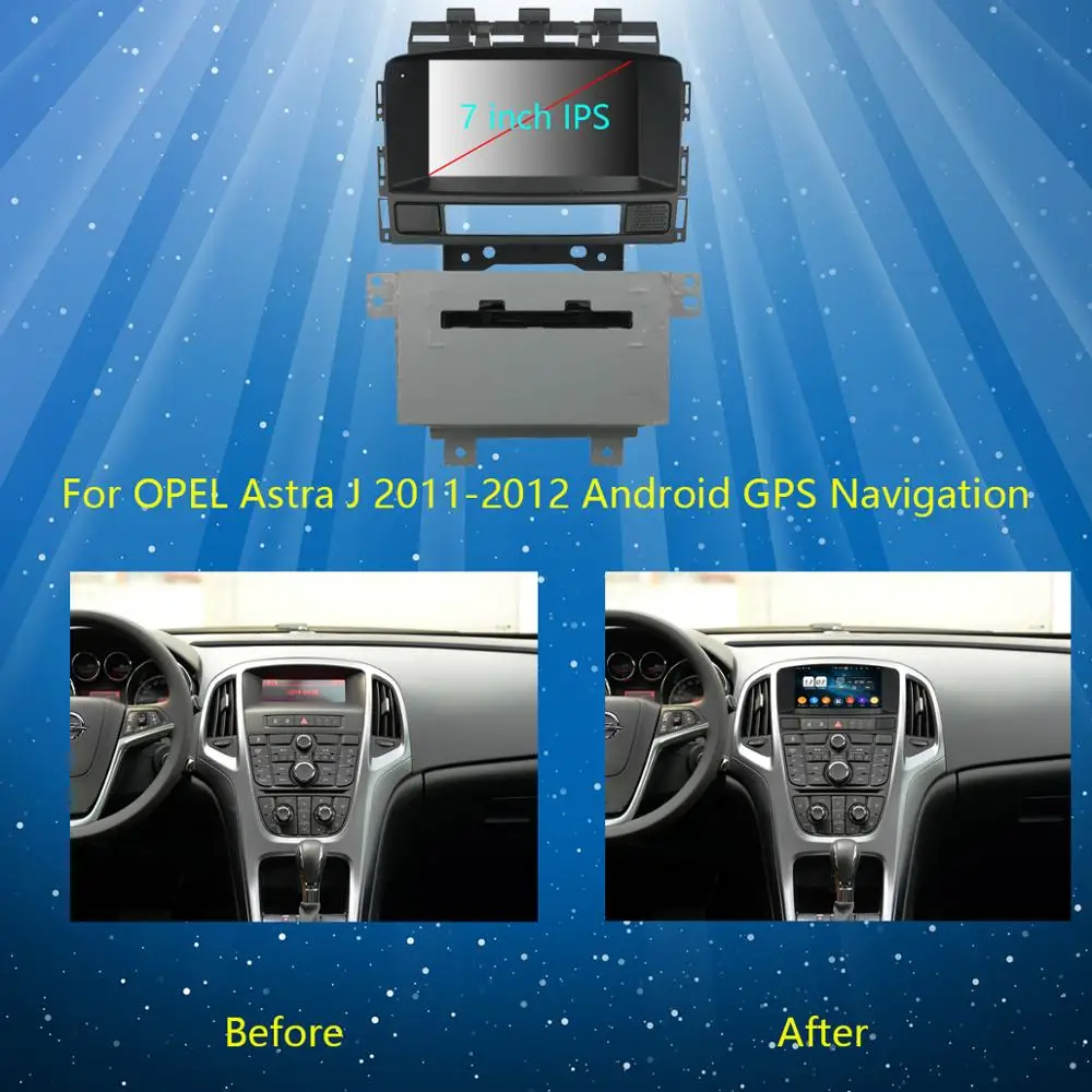 Автомагнитола для Opel Astra J 2010 2011 2012 2013 7 &quotIPS 1024*600 8 ядер 4 Гб ОЗУ + 64 ПЗУ Android 9 0 с радио
