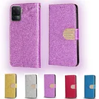 Роскошный блестящий флип-кошелек из искусственной кожи для Oppo Reno5 Reno 5 Lite