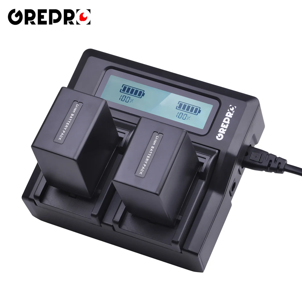 Rapid LCD Dual Battery Charger for Sony NP-FV100 NP FV100 FV50 FV70 FH100 FH70 FH50 FH60 FP50 FP90 CX700E PJ50E 30E 10E