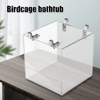 transparent birds bath bathtub acrylic for caged birds cockatiel bath clean pet ye