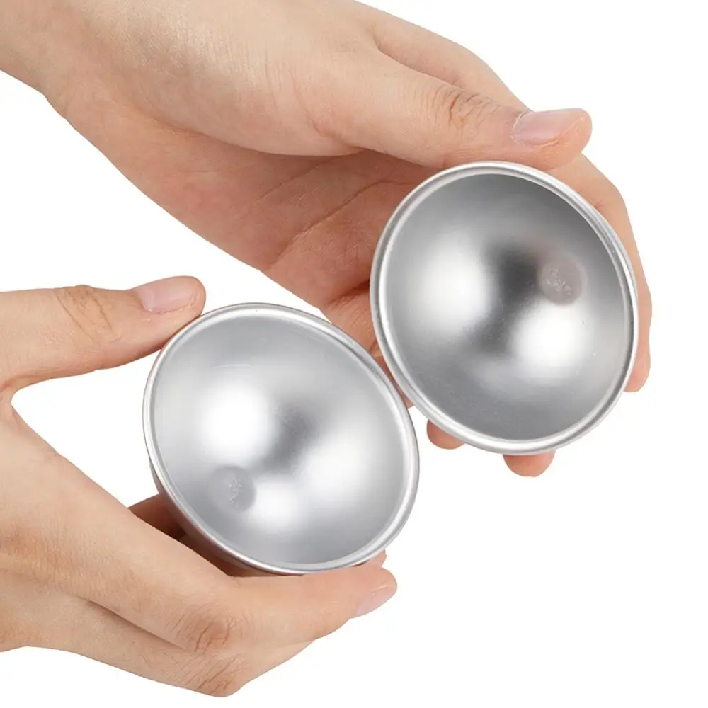 2PCS Round Aluminium Alloy Bath Bomb Molds DIY Tool Salt Ball Homemade Crafting Gifts Semicircle Sphere Mold | Красота и здоровье