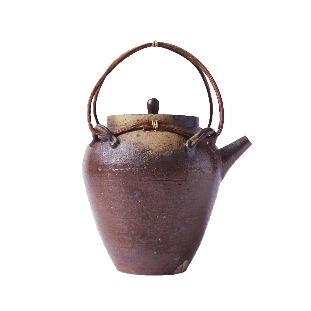 

380ml Four ears taste Chinese Retro Handmade Random Texture Color Glaze High Temperature Firing Ceramic Teacup Porcelain teapot