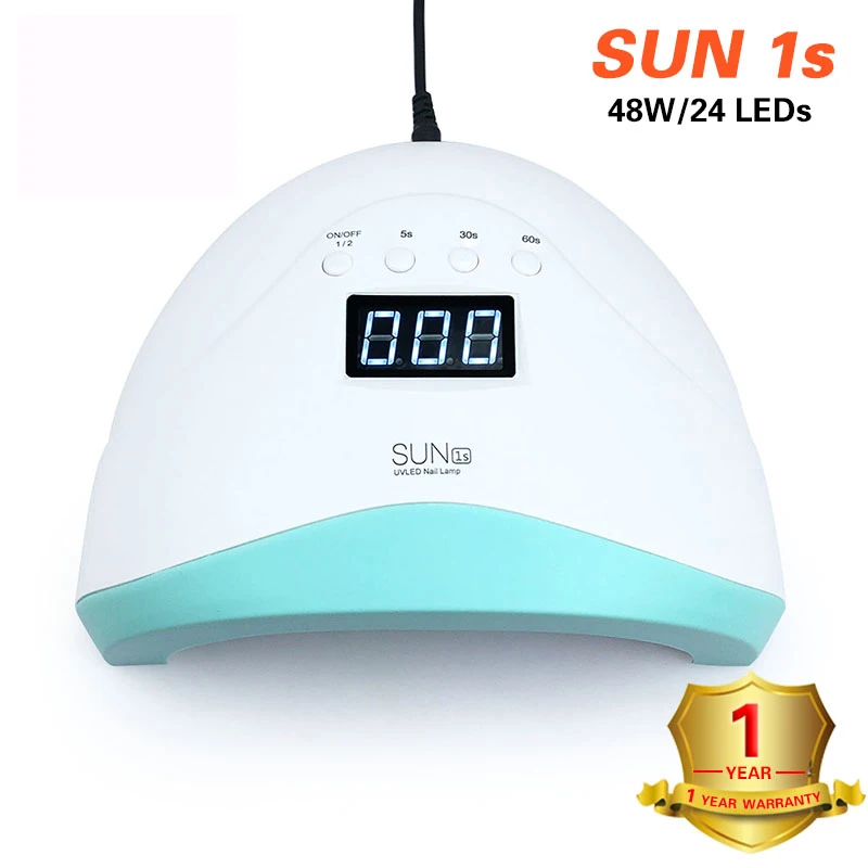 Зеленый УФ лампа SUN One 48 Вт Сушилка для ногтей Гель-лак отверждения с нижней 30 s/60 s/99 s таймер ЖК-дисплей Быстрая Сушка лампа для сушки гель-лака - Цвет: Зеленый