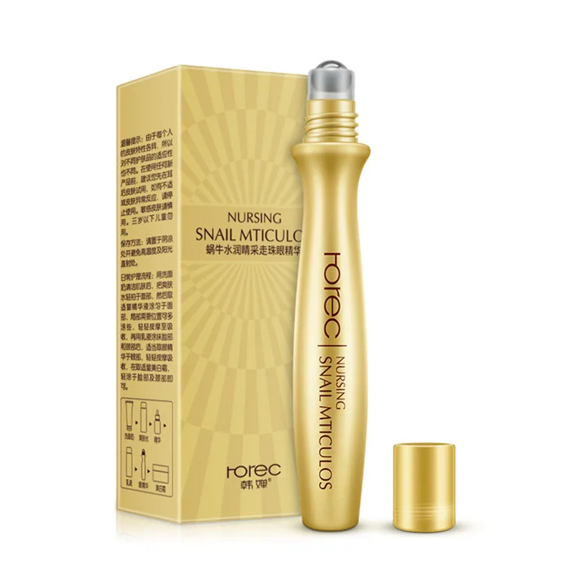 

1PC Snails Skin Care Eye Massage Cream Slide Ball Essence Firming Remover Dark Circles Wrinkle Anti-puffiness Bags Serum