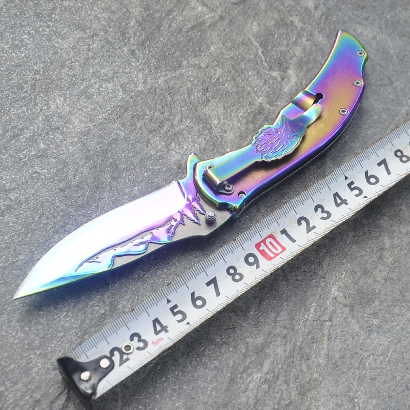 

8.2'' Damascus Steel 7CR17MOV tactical Knife Pocket Tactical Folding Blade Knife Survival Hunting Knives Camping Pocket Knife