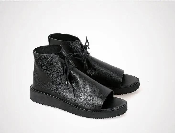 Сандалии мужские из натуральной коровьей кожи модные босоножки в римском стиле