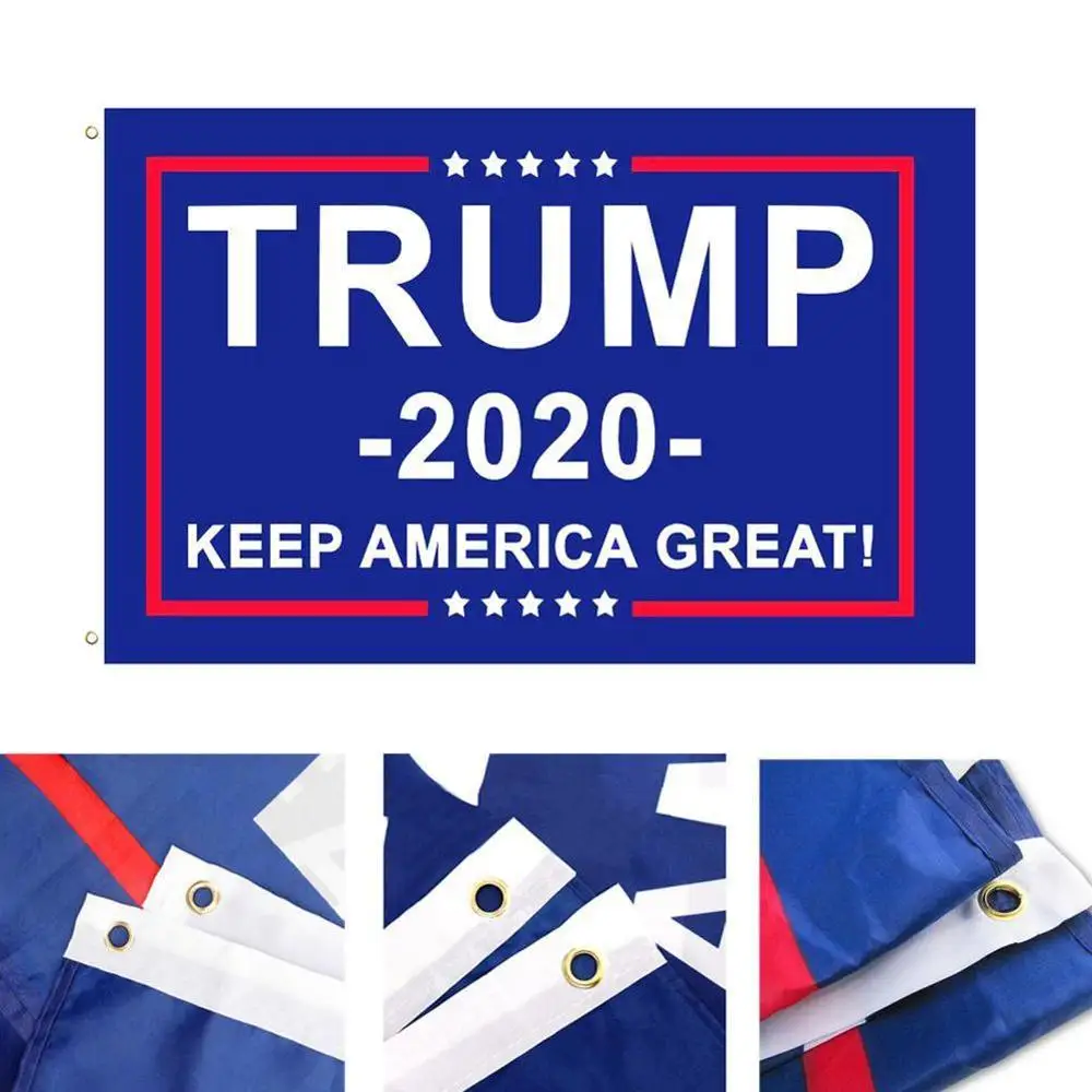 90*150 см Трамп 2020 флаг двухсторонний напечатанный Дональд Америка держит большой