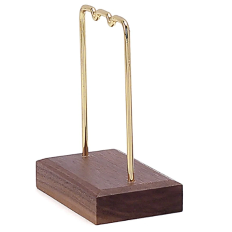 

Walnut Wood Metal Earrings Pendant Jewelry Stand Display Stand Earring Storage Display Stand
