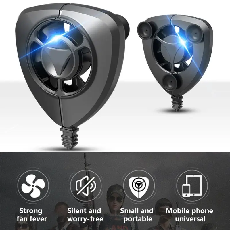 

Portable Cooling Fan Gamepad Game Handle Radiator Mobile Phone Cooler for Smartphone Tablet