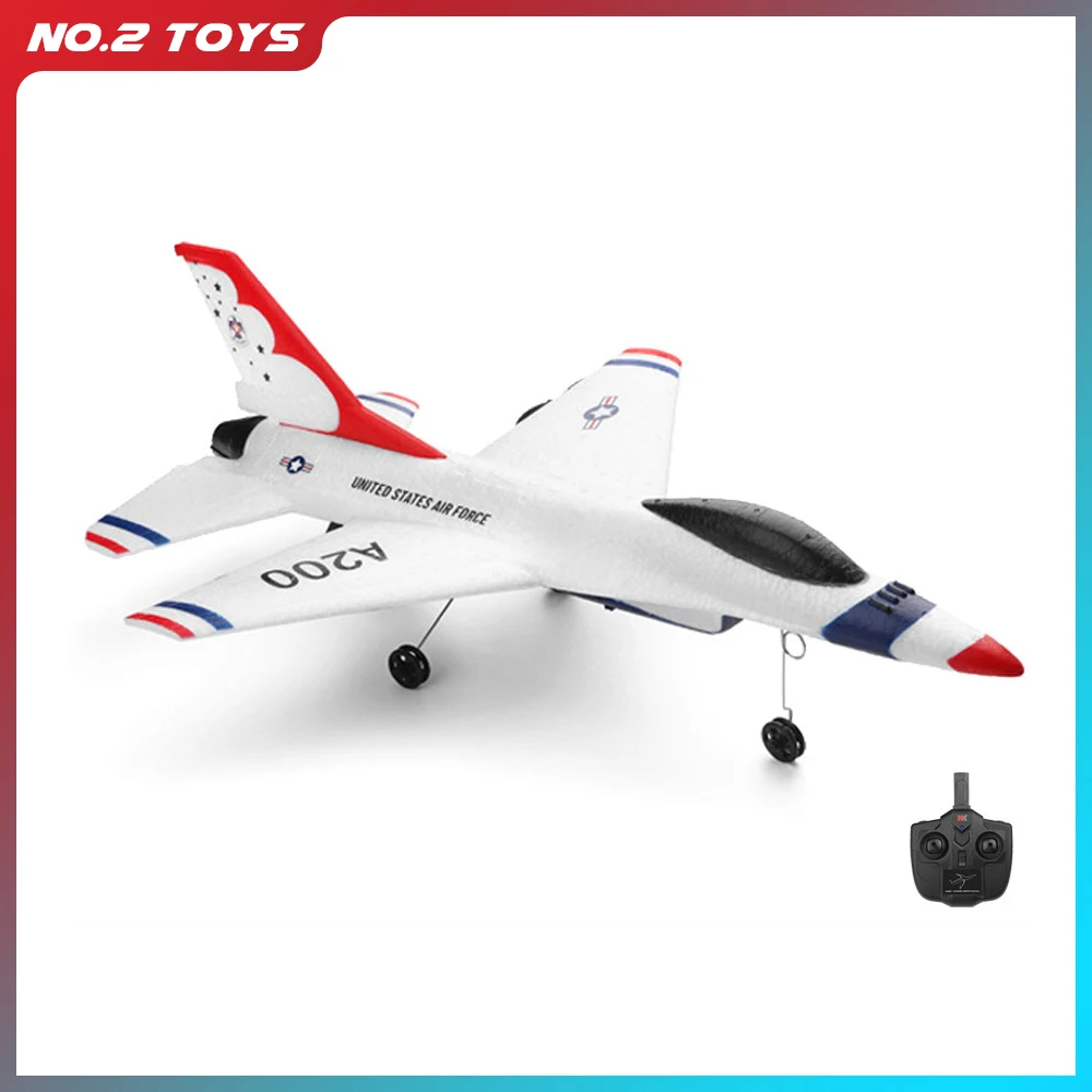 

WLtoys XK A200 RC Airplane 2.4GHz 2 Channel 6-Axis Gyro F-16B RC Plane Glider Throwing Wingspan Foam Planes Toys Fixed Wing RTF