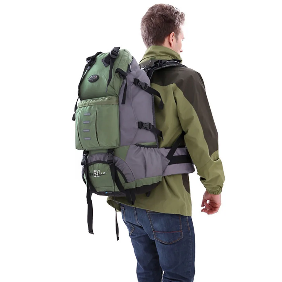 Нейлоновый рюкзак унисекс дорожная водонепроницаемая сумка с наружной рамой для