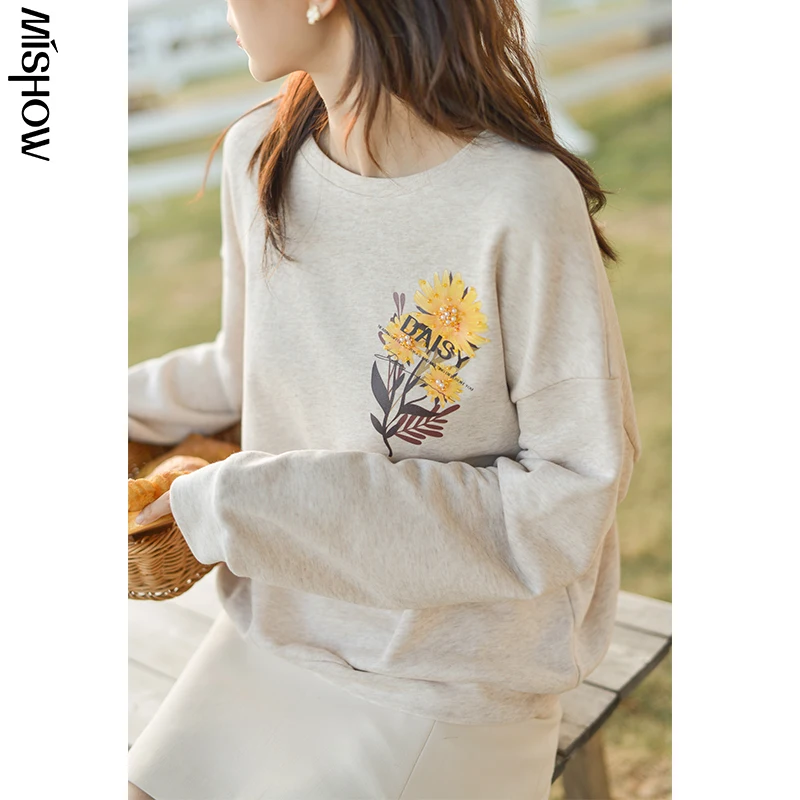 MISHOW 2020 осенние толстовки для женщин Повседневный пуловер женские Топы Верхняя