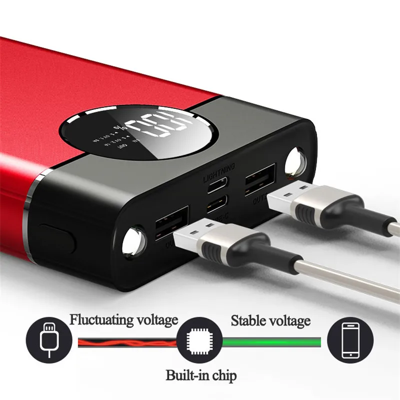 Power Bank 80000mAh Large Capacity Portable Charger Fast Charging Digital Display External Battery for Xiaomi IPhone Samsung