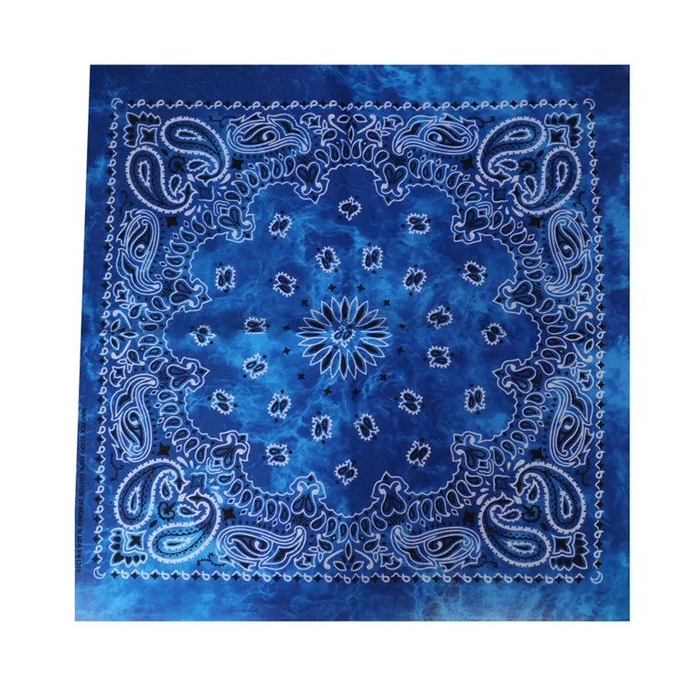 tie dye blue FOXMOTHER, новинка, хип-хоп, хлопок, 55 см* 55 см, черные, красные банданы с принтом пейсли для женщин/мужчин/мальчиков/девочек - Цвет: tie dye blue