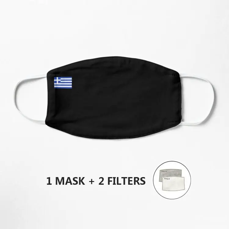 

Flag of Greece Mask Breathable Face Mas Cotton Streetwear Reusable Washable Dust-proof Mouth Cover Mask