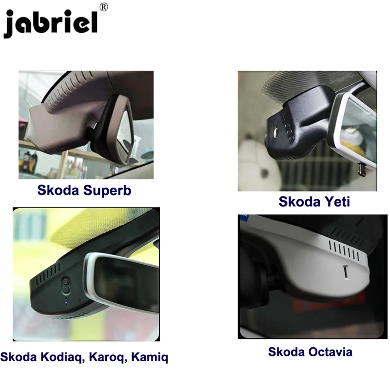 Видеорегистратор Jabriel 1080P камера заднего вида для skoda kodiaq octavia a7 a5 rapid fabia superb Karoq